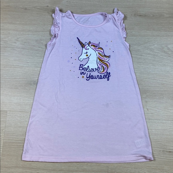 Laura Ashley Other - Laura Ashley Pink Unicorn Sleeveless Girl’s 6 Nightgown